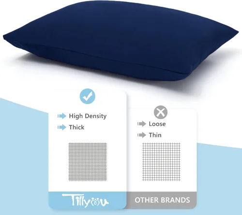 Miniatura 4 de TILLYOU Paquete de 2 fundas de almohada para niños pequeños con cierre de sobre, 13 x 18 pulgadas, fundas de almohada de microfibra suave y sedosa