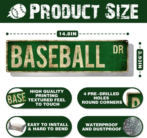 Miniatura 2 de Rasonus Regalos de béisbol para niños de 8 a 12 años, accesorios para decoración de habitación, cosas geniales, pósters deportivos para dormitorio