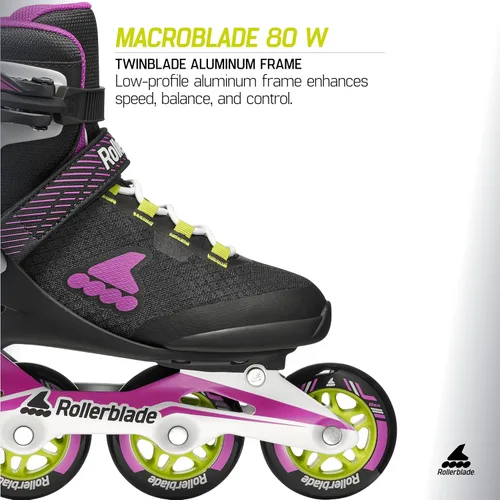 Miniatura 3 de Rollerblade Macroblade 80 - Patines en línea para adultos, para fitness, para mujer, patines Performance