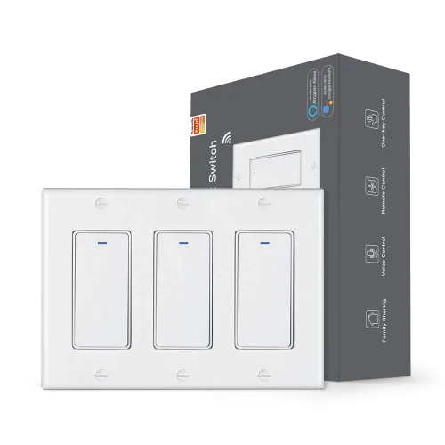 Miniatura 11 de MoesGo - Interruptor de luz inteligente con botón de pared, multicontrol, interruptores de luz WiFi de 2.4 GHz, requiere cable neutro, control