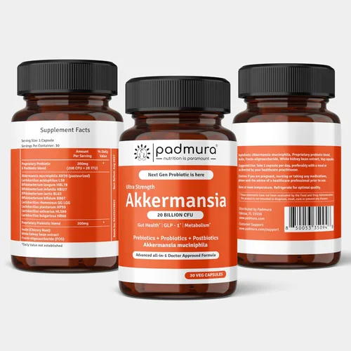 Miniatura 2 de Akkermansia Muciniphila - Suplemento probiótico - 20 mil millones de UFC 30 cápsulas vegetales Prebiótico + probiótico + mezcla postbiótica