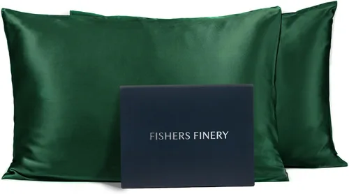 Miniatura 22 de Fishers Finery Funda de almohada de seda de morera 100% pura de 25mm (Rojo King)