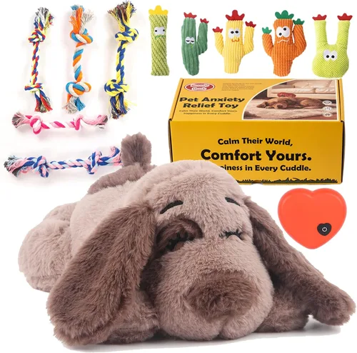 Miniatura 10 de BEVERLYSHARK Beverly Shark Juguete de latido del corazón para cachorros, ayuda para aliviar la ansiedad de los perros, juguete de entrenamiento
