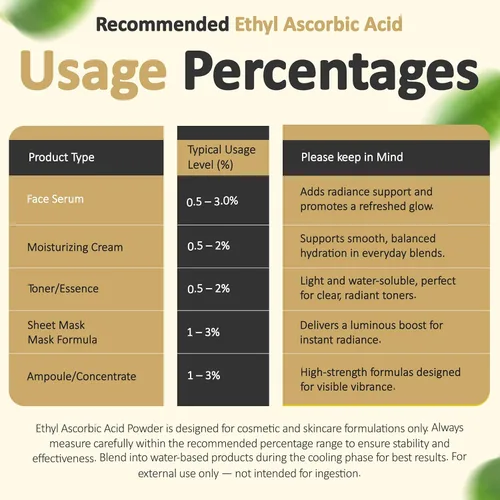 Miniatura 7 de Polvo de ácido ascórbico etílico y derivado estable de vitamina C que ayuda a absorber la vitamina C para la piel, mejorar el brillo de la piel