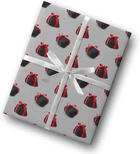 Miniatura 5 de Divertidos trozos de carbón, papel de regalo grueso, novedoso, decoración de fiesta de Navidad para niños traviesos (rollo de 12 pies x 30 pulgadas)