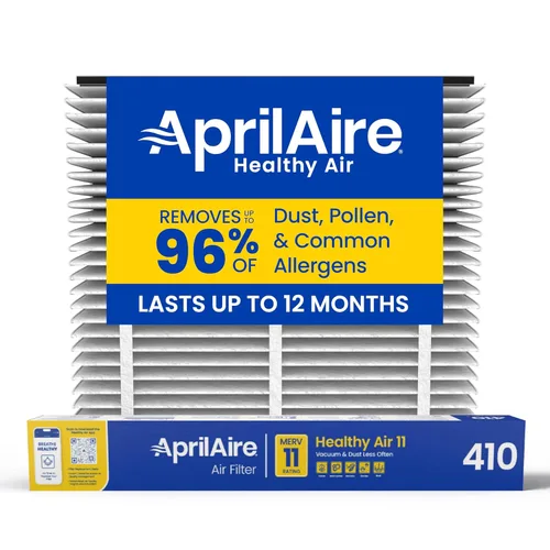 Filtro de Repuesto AprilAire 410 para Purificadores de Aire AprilAire para Toda la Casa - MERV 11, Aire Limpio y Polvo, Filtro de Aire 16x25x4
