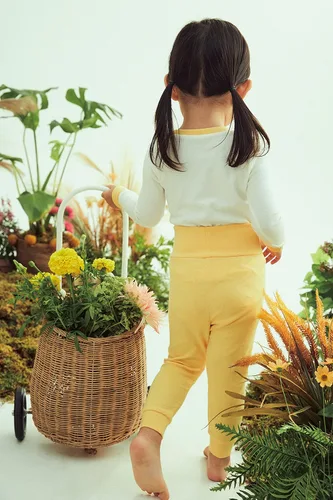 Miniatura 3 de moimoln Pijama de algodón suave para bebés y niñas pequeñas con estampado de flores modales, manga larga, ajuste ceñido