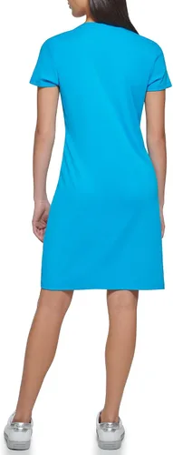 Miniatura 3 de Calvin Klein Vestido de algodón acanalado con cordones 1 x 1 para mujer