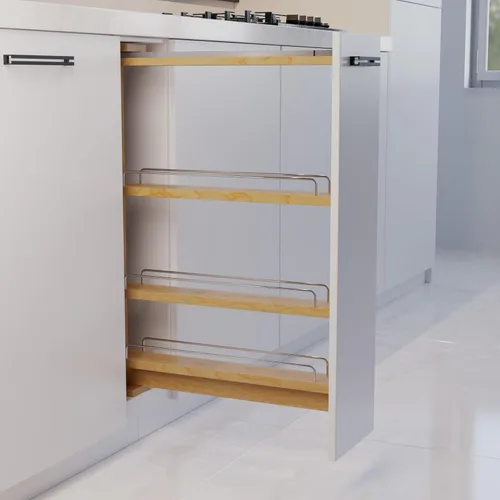 Miniatura 2 de Dowell - Organizador extraíble de relleno de base de 3 pulgadas con estantes ajustables (madera, 4005 0330B)