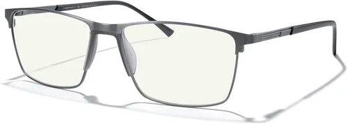 Miniatura 11 de MERRY'S Lentes de bloqueo de luz azul de moda, lentes de lectura, marco de metal, bisagra de resorte, lentes para hombres Gris-2.047 in
