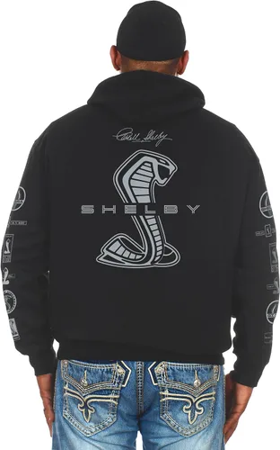 Miniatura 3 de JH DESIGN GROUP Ford Shelby Cobra - Sudadera con capucha con cremallera y emblemas delanteros y traseros
