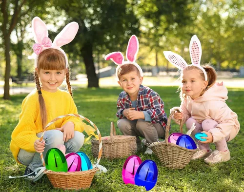 Miniatura 4 de Chochkees Huevos de Pascua rellenables (paquete de 12) huevos de Pascua gigantes de plástico metálicos coloridos de 6 pulgadas, se mantienen