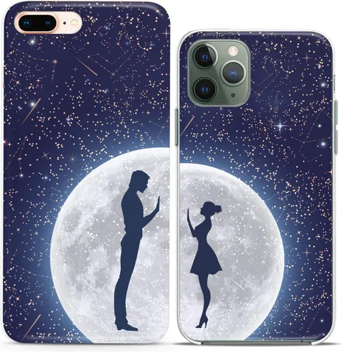 Miniatura 15 de Fundas a juego para parejas compatibles con iPhone 16 15 14 13 12 11 Pro Max Mini Xs X 6s 8 Plus 7+ Xr 10 SE 5 Bad Good Relationship Best Friend