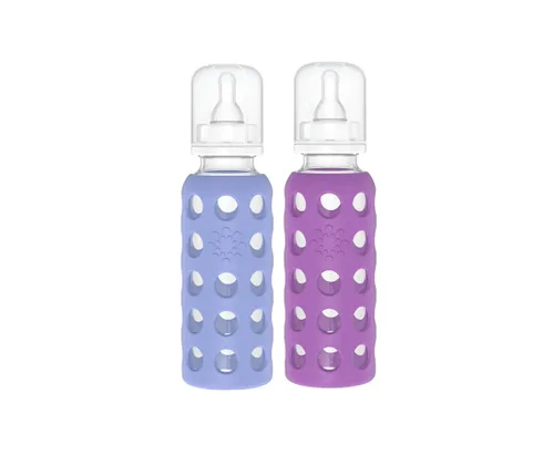 Miniatura 39 de Lifefactory Biberón de vidrio sin BPA Funda protectora de silicona Paquete de 3 de 9 onzas Papaya, col rizada y arándanos Papaya/Kale/Arándano