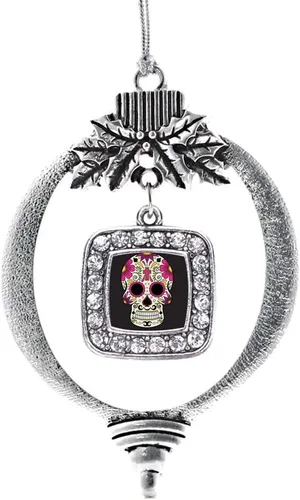 Miniatura 89 de Inspired Silver - Nana púrpura - Adorno de Navidad plateado - Adorno cuadrado para árbol de Navidad con circonita cúbica - Decoración colgante