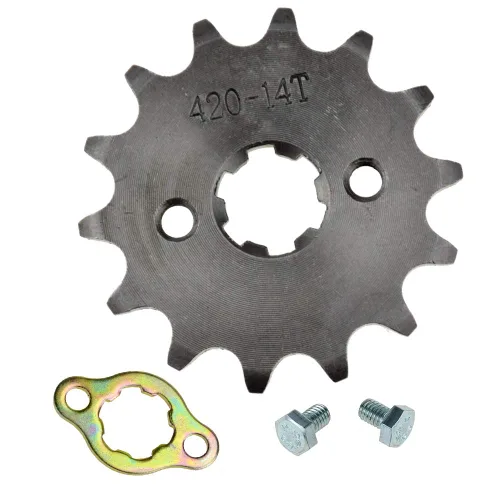 HIAORS 420 14T 17mm Piñones de Motor Delantero para Motocicleta para 50cc 70cc 110cc 125cc 140cc 160cc Z50 CT70 Speed Mini Bike TaoTao Roketa
