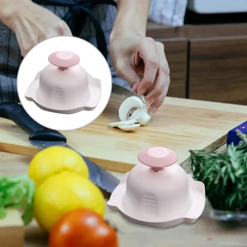 Miniatura 5 de Hemoton Soporte de seguridad alimentaria para rebanador de mandolina, paquete de 2 unidades de cortador de verduras, protector de dedos, protector