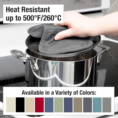 Miniatura 6 de All-Clad Soporte prémium para ollas y almohadilla térmica, (paquete de 2) resistente al calor hasta 500 grados, 100% algodón de 10 x 6.25 pulgadas