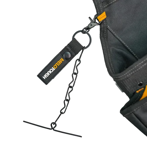 MELOTOUGH Tanga de cinta para cinturón de herramientas, cintura electricistas, cadena con llavero y gancho a presión de gatillo, 1 paquete