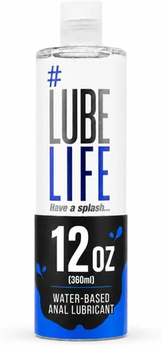 LubeLife Lubricante anal a base de agua para hombres, mujeres y parejas: lubricante personal seguro para la ingestión, compatible con juguetes y