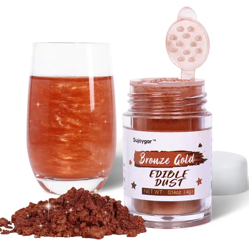 Miniatura 14 de Purpurina comestible oscura púrpura para cócteles, Sujoygar 4g Polvo de brillo comestible de grado alimenticio para Halloween, purpurina en polvo