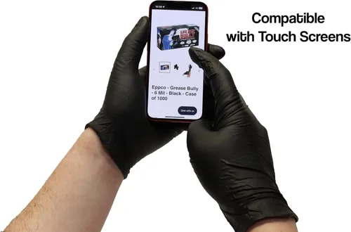 Miniatura 7 de DENCO DISTRIBUTING, INC. GripTensity Diamond Nitrile Gloves - Black 7 MIL - Latex & Powder Free - 10 Boxes