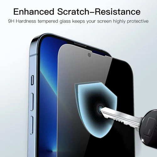 Miniatura 5 de JETech Protector de pantalla de privacidad de cobertura completa para iPhone 13 Pro Max de 6.7 pulgadas, película de vidrio templado antiespía