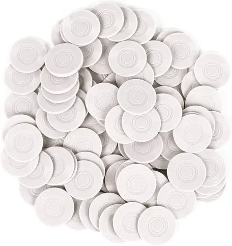 Miniatura 2 de Brybelly Juego de 100 fichas de póquer entrelazadas – Fichas de plástico ligeras de 0.1 onzas para Texas Hold Em Poker, juegos de cartas, noche