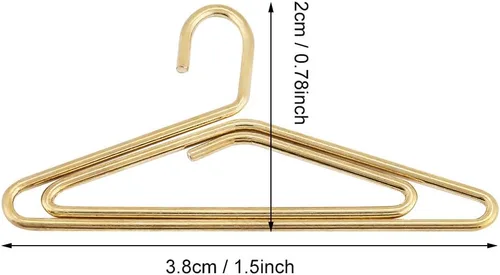 Miniatura 5 de 12 clips de papel con forma de colgador, marcapáginas de alambre de metal, clip organizador de documentos, suministros de papelería para oficina