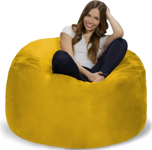 Miniatura 12 de Chill Sack - Sillón puff, Tela, Suave lino sintético, color negro.