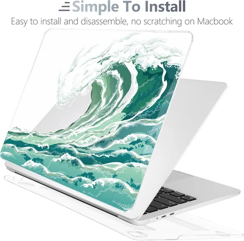 Miniatura 5 de Batianda Estuche Premium para Nuevo MacBook Air de 15 Pulgadas 2025 M4 2024 2023 con Chip M3 M2 Modelo A3241/A3114/A2941, Estuche Protector de Olas
