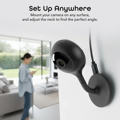 Miniatura 8 de Geeni Look 2K 4MP Cámara de seguridad inteligente para interiores – 1440p Ultra HD WiFi Monitor para mascotas y bebés con audio de 2 vías, zonas