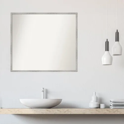 Miniatura 310 de Amanti Art Espejo de baño blanco para sobre el fregadero, 32 x 45 pulgadas, espejo de tocador rectangular blanco esbelto, marco de madera moderno