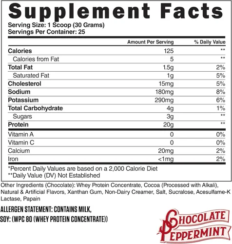 Steel Supplements Whey-Pro | Proteína de suero de leche en polvo 100% pura para hombres y mujeres, menta chocolate, ganancia muscular y recuperación