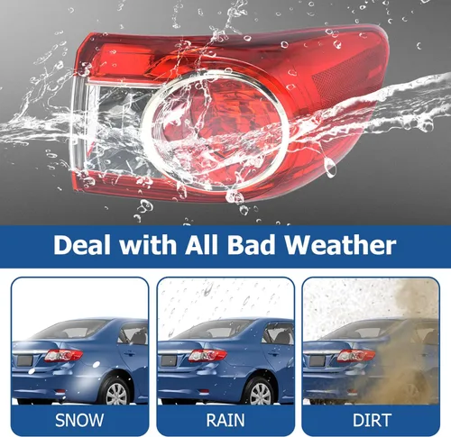 Miniatura 7 de WFLNHB Reemplazo de luz trasera derecha para Toyota Corolla 2011 2012 2013 Conjunto de lámpara de luz trasera 8155002580 TO2805111 lado del pasajero