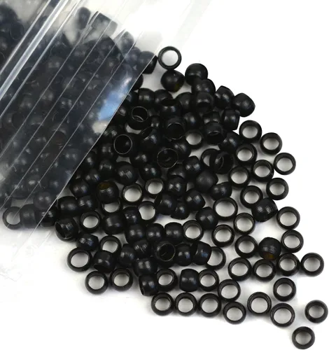 Miniatura 4 de Extensiones de cabello con microeslabones de 0.118 pulgadas, cuentas de micro anillos de cobre, nano cuentas para extensiones de cabello