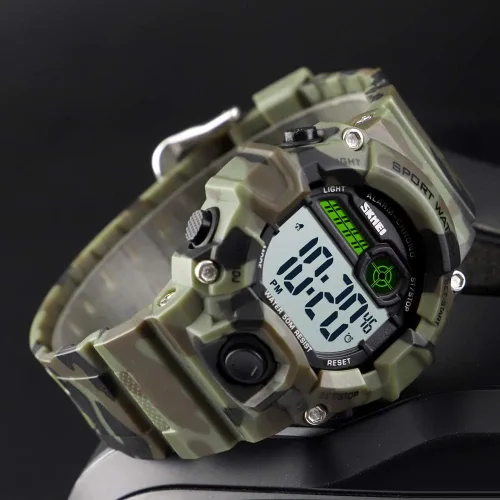Miniatura 7 de CakCity Boys Camouflage LED Sports Kids Watch Waterproof Digital Electronic Military Wrist Watches for Kids with Silicone Band Alarm Stopwatch