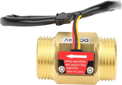 Miniatura 2 de Eujgoov Sensor de agua YF?B10 G1in rosca macho latón efecto Hall contador de flujo líquido para calentadores de agua, DC24V 2 ~ 50L/MIN
