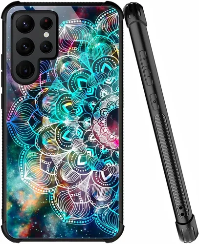 Miniatura 67 de ZHEGAILIAN Funda compatible con Samsung Galaxy S22 Ultra, funda de vidrio orgánico para niñas, mujeres y hombres, diseño de cuatro esquinas, Cabeza