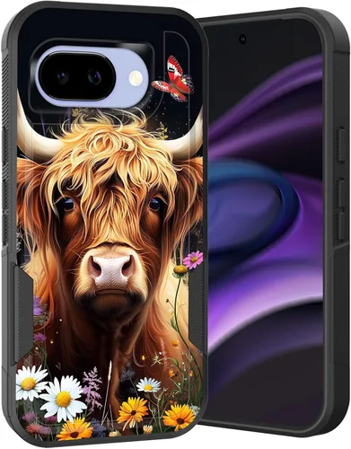Miniatura 74 de Funda para Pixel 6A, Híbrida de Doble Capa de Servicio Pesado Resistente a Prueba de Golpes PC Duro + Funda Protectora de Silicona Suave para Google