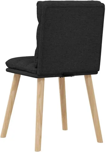 Miniatura 7 de 4-Piece Black Fabric Dining Chairs Set Modern Farmhouse Design with Metal Frame and Thick Foam Cushion for Kitchen Dining Room Living Room Furniture