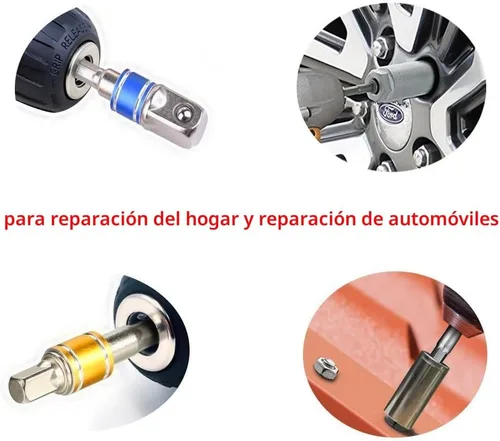 Miniatura 7 de CIGOTU El juego de adaptador/extensión de enchufe de grado de impacto convierte el taladro eléctrico en destornillador de tuerca de alta velocidad