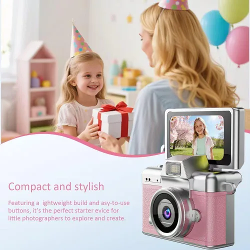 Miniatura 4 de Mini llavero cámara digital retro mini cámara de video digital pequeña cámara corporal 1080P FHD grabación con pantalla IPS de 0.96 pulgadas con 6