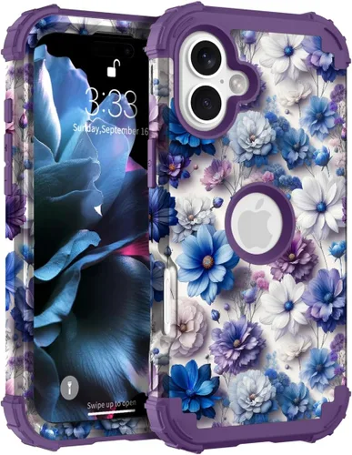 Miniatura 100 de Hocase Funda para iPhone SE 2022/2020, resistente a prueba de golpes, de plástico duro+goma de silicona, funda protectora híbrida para iPhone SE