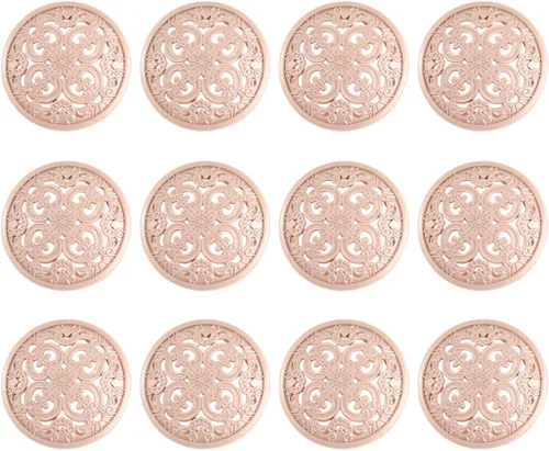 Miniatura 18 de Milisten 30 botones planos redondos de metal, abrigos, chaquetas, camisas, trajes, pantalones botones para costura artesanal (plata, 0.98 pulgadas)