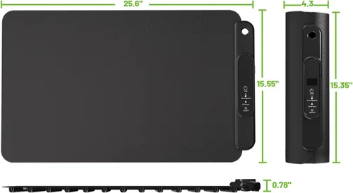 Miniatura 8 de Bandeja eléctrica para calentar alimentos: almohadilla térmica de silicona YTLAD con 6 niveles de temperatura ajustable y temporizador de 5 horas