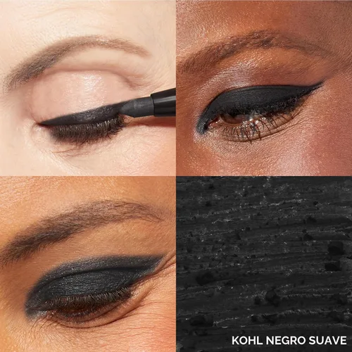 Miniatura 2 de LAURA GELLER NEW YORK Kajal Longwear Kohl Delineador de Ojos - Soft Black Kohl - Cafeína y vitamina E - Delineador suave y mezclable - Afilador 04