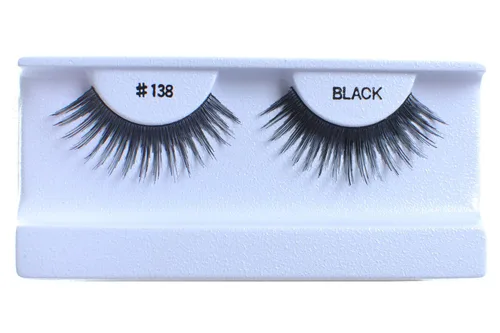 Miniatura 5 de 100 pares de pestañas postizas 100% cabello humano negro natural #747S Negro-747S
