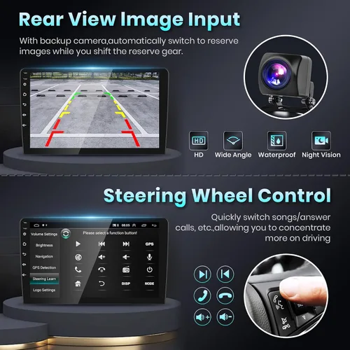 Miniatura 6 de Radio de coche estéreo para Honda Civic 2012 2013 2014 2015 con Carplay inalámbrico Android Auto 9 "1080 p HD IPS pantalla táctil Bluetooth GPS WiFi
