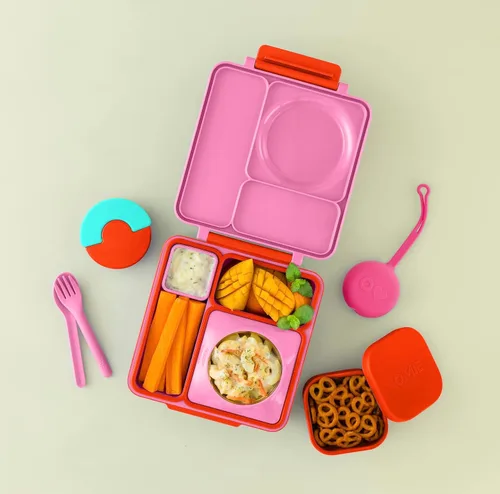 Miniatura 2 de OmieBox - Contenedores de silicona a prueba de fugas para snacks para llevar, contenedores de almacenamiento de alimentos con tapa, contenedor Bento